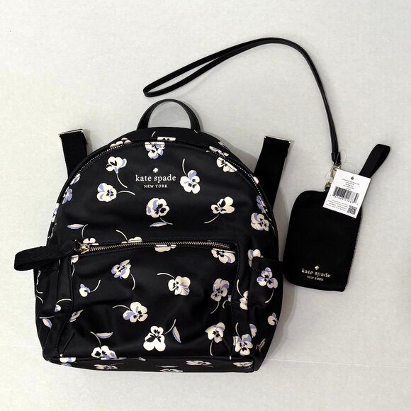 NWOT Kate Spade Chelsea Daisy Floral Printed Medium Backpack Bag Nylon Card Case - Picture 1 of 7